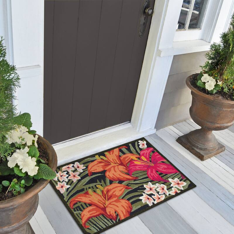 Liora Manne Frontporch Tropica Indoor/Outdoor Mat - 1'8" x 2'6" - Multi