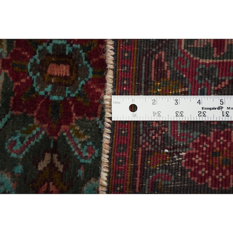 Hand Knotted Oriental 100% Wool Carpet Traditional Floral Red Heriz Area Rug - 8' 9'' X 6' 8''
