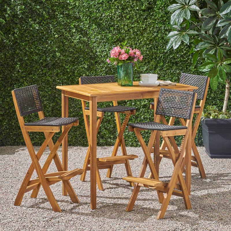 Polaris 45-inch 5-piece Outdoor Bar Table Set by Christopher Knight Home