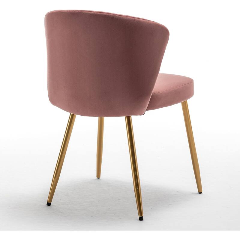 Modern Velvet Accent Chair with Channel-Tufted Design Comfortable and Trendy Armless Seat