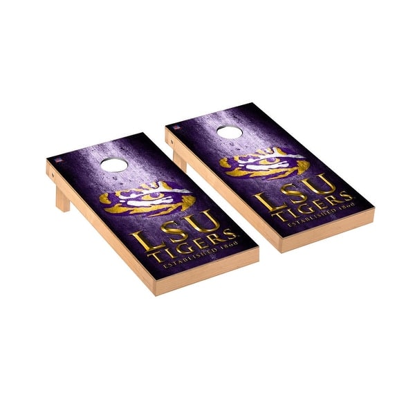 slide 2 of 5, Louisiana State LSU Tigers Museum Cornhole Board Set