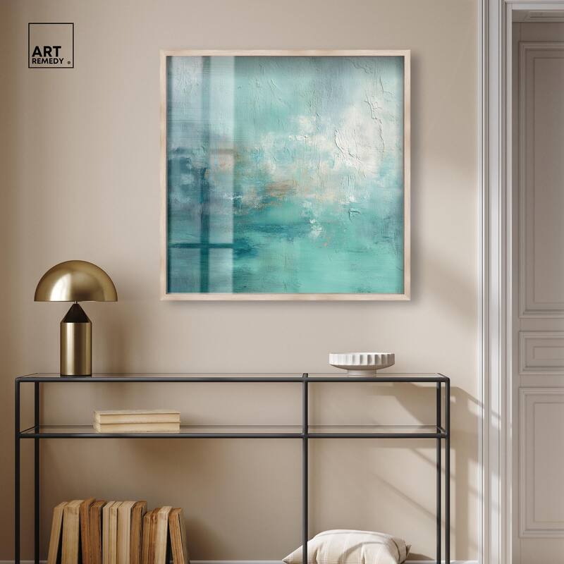 Green Blue I Shadowbox by Art Remedy
