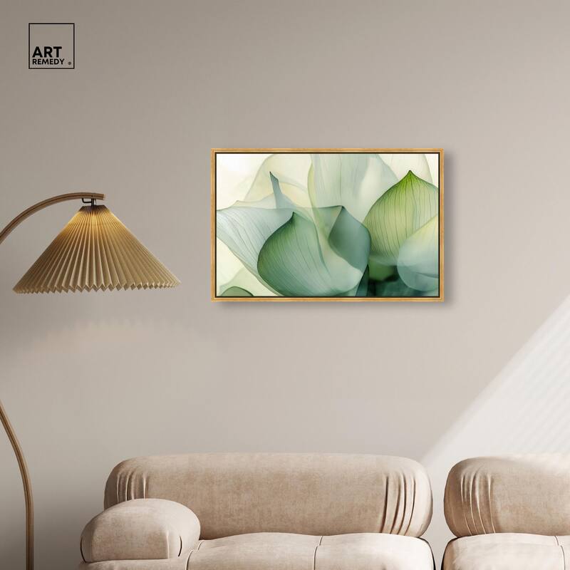 Translucent Floral Layers Canvas by Art Remedy