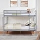 preview thumbnail 24 of 41, Full over Full Wooden Bunk Bed,High Guardrail,Ladder,Kids Teens,Dorm