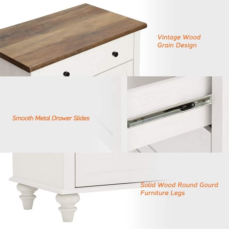 3-in-1 Dresser for Bedroom with 5 Drawers, Mid Century Storage Cabinet