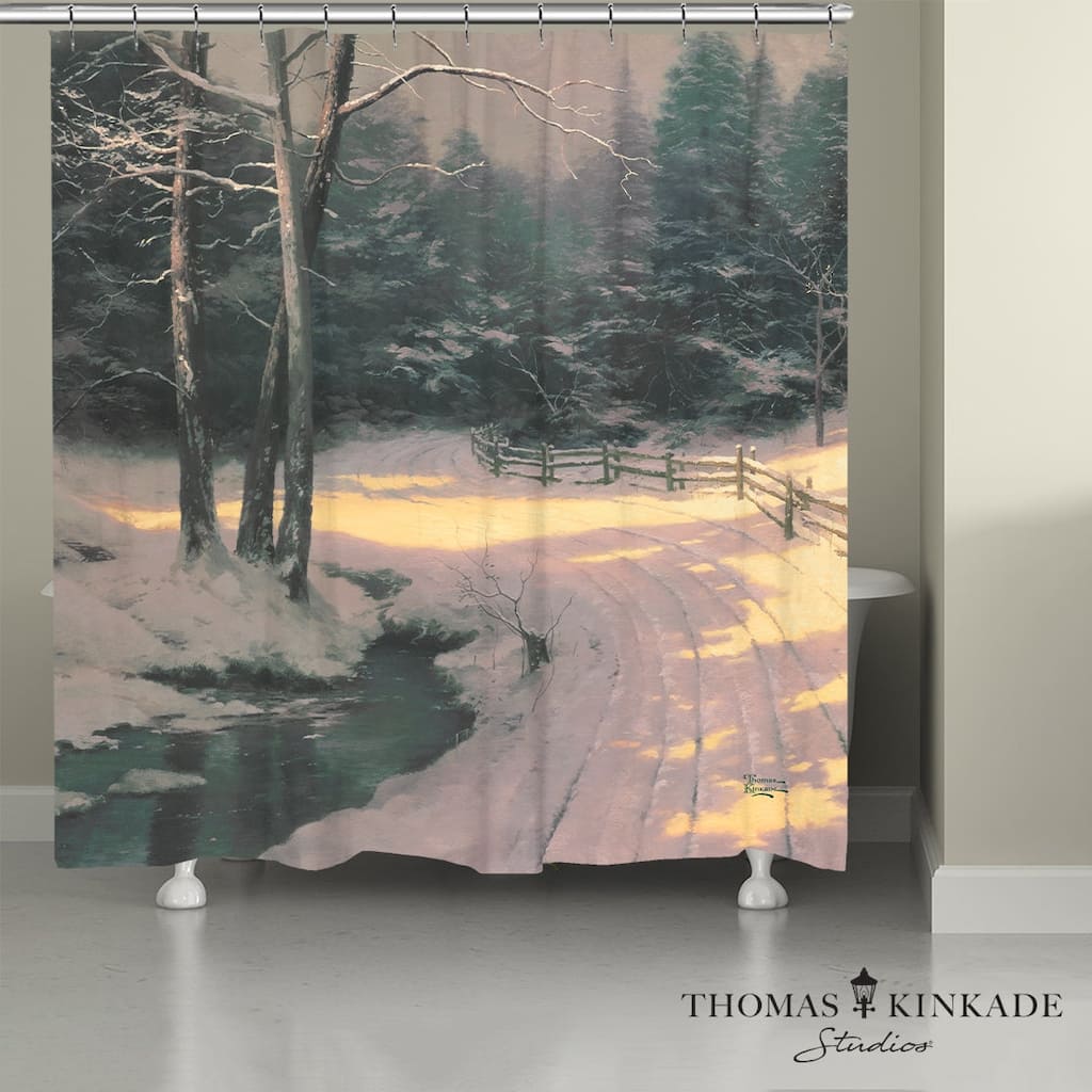 Thomas Kinkade Winter Glen Shower Curtain by Laural Home
