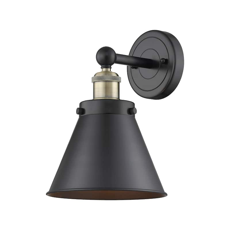 Innovations Lighting 616-1W-12-8 Appalachian Sconce Appalachian 12" - Black Antique Brass / Matte Black