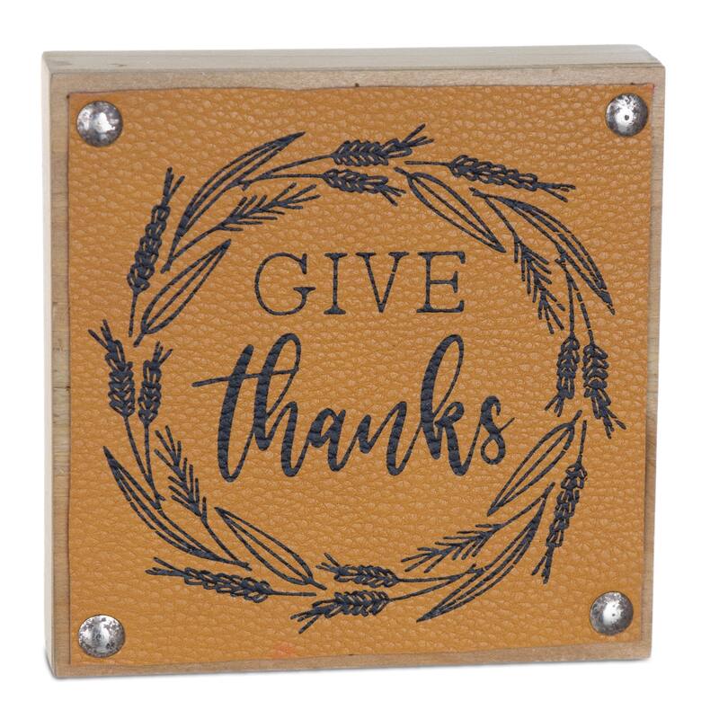 Give Thanks Harvest Sign (Set of 6)