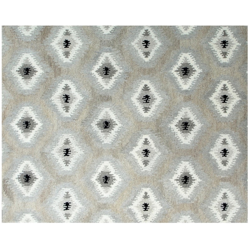 Hand Tufted Southwestern Non Skid Stain Resistant Durable Area Rug - 5' X 8'