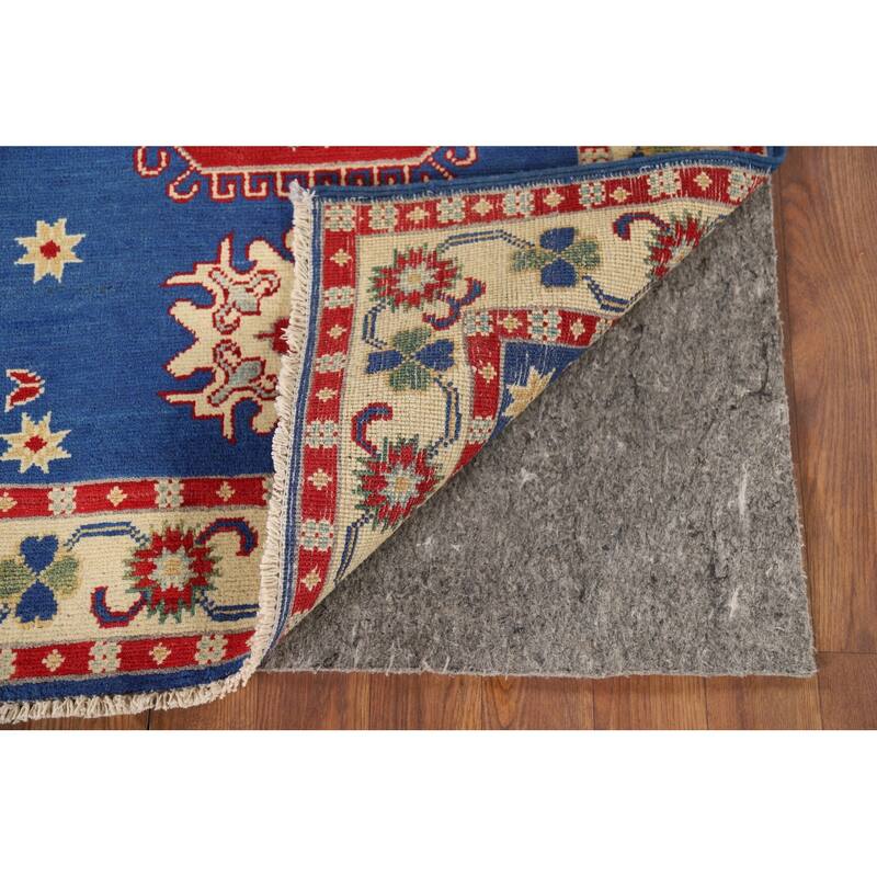 Blue Kazak Oriental Foyer Rug Hand-Knotted Wool Carpet - 2'8" x 4'0"