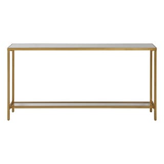 Uttermost Hayley 60 Inch Wide Metal Console Table with Mirrored Top