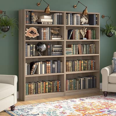Universal Tall 5 Shelf Bookcase Storage - Set of 2 by Bush Furniture