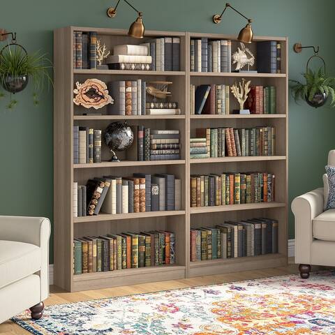 Universal Tall 5 Shelf Bookcase Set of 2 by Bush Furniture