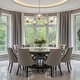 preview thumbnail 5 of 12, Modern Glam Gold 5-Light Wheel Chandelier Globe Colored Glass Lighting for Dining Living Room - W41.5" x H12"