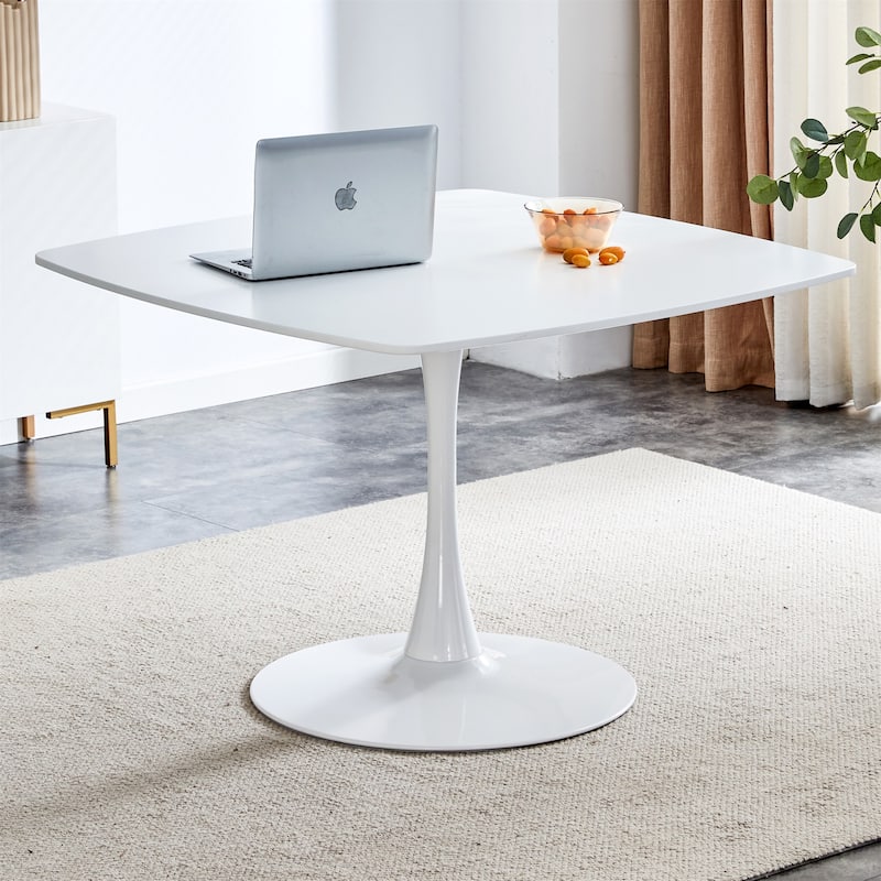 42.1" Living Room Dining Table for 4-6 People - White