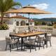 Option Set of 11 - Brown Table with Tan Umbrella