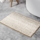 preview thumbnail 33 of 35, Ombre Chenille Non-Slip Bath Rug 16"Wx24"L - Cream
