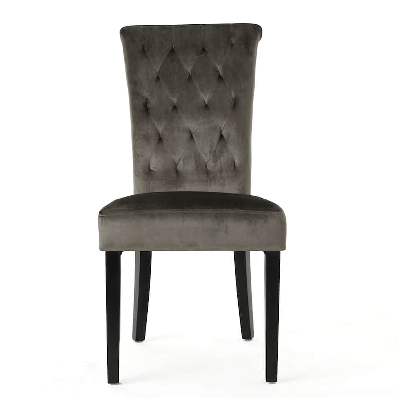 Velvet Tufted and Flared Dining Chairs