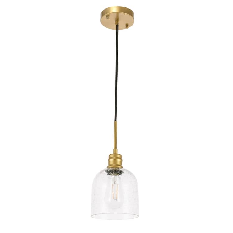 Candie 6-Inch 1-Light Clear Glass Pendant