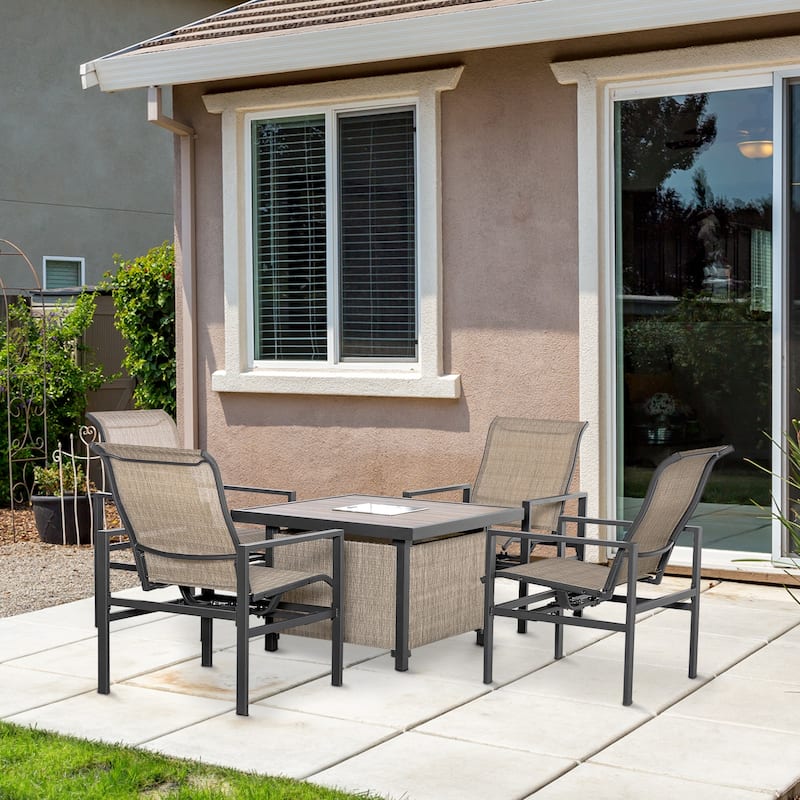 5-Piece Steel Garden Patio Dining Set