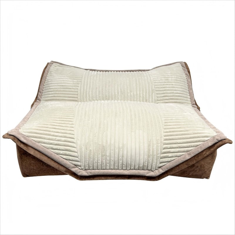 5.5Ft Oversized Bean Bag Chairs For Adults Chaise Lounge Chair For Bedroom Giant Bean Bag Sofa Couch Floor Sofa Bed - Beige
