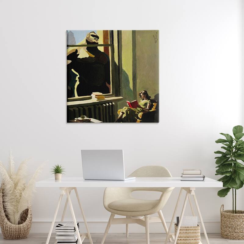Stupell Gorilla in Window Scene Canvas Wall Art Design By Keith Thomson