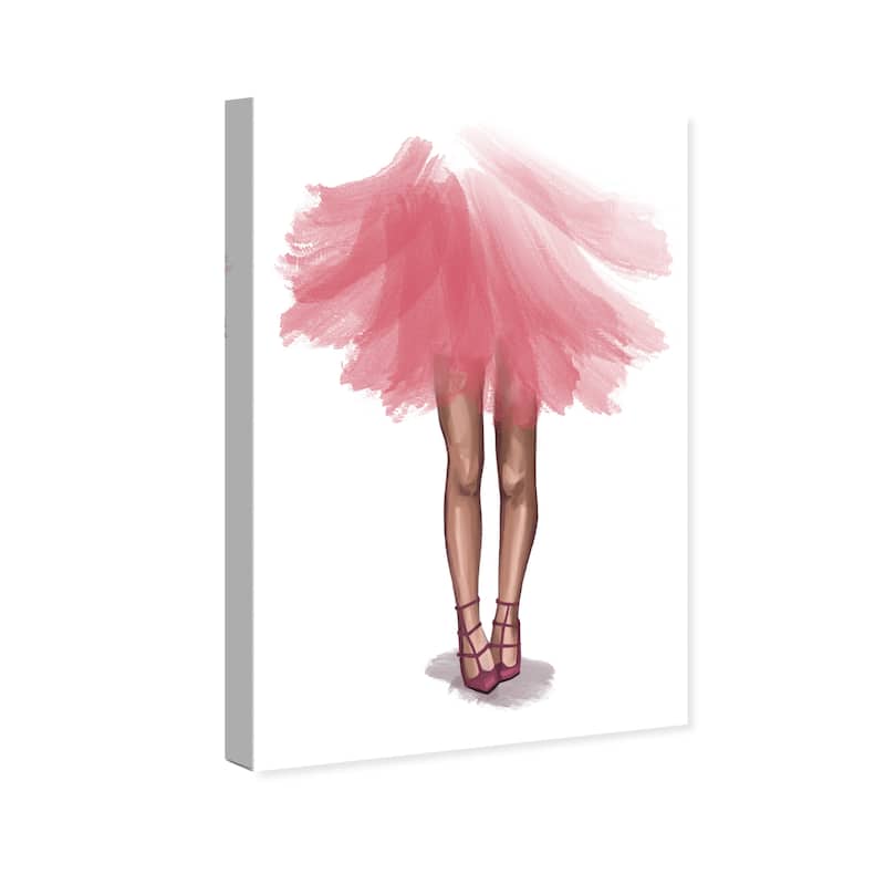 Wynwood Studio Canvas Fashion and Glam Floating Skirt Pink and Glam Wall Art Canvas Print