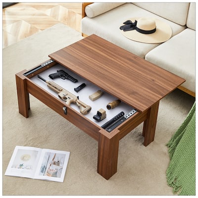 Multi-functional MDF Coffee Table with Password Lock