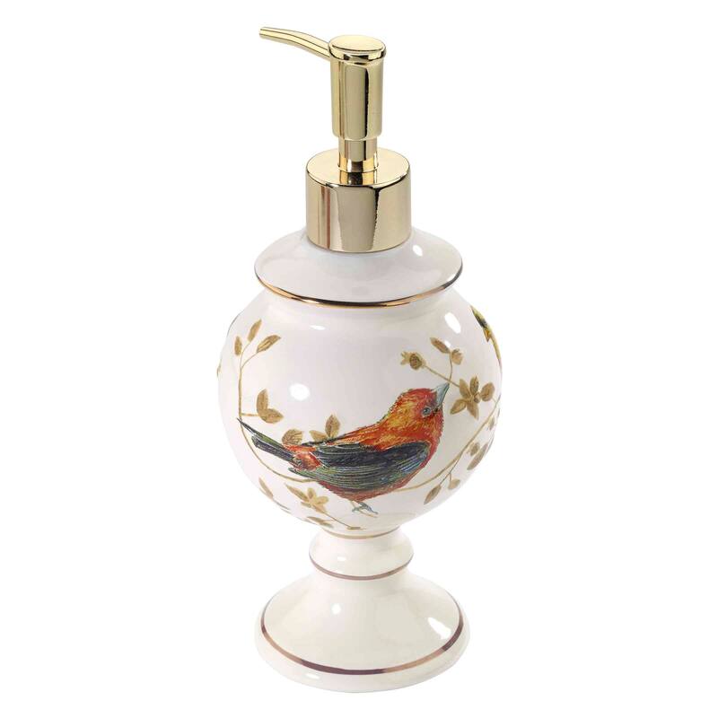 Avanti Linens Gilded Birds Lotion Dispenser - Ivory - Lotion Dispenser