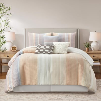 Nanshing Amanda 7 Piece Ombre Stripes Comforter Set