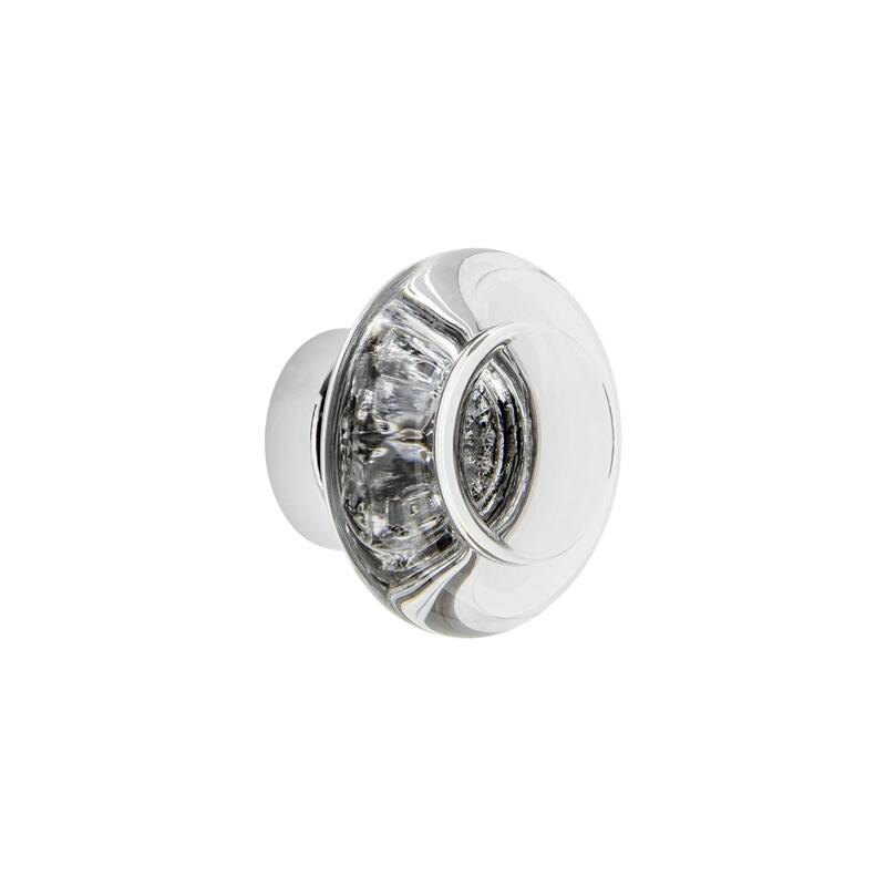 Grandeur BORD-CRYS-KNOB Bordeaux 1-3/8" Luxury Crystal Round Vintage - Bright Chrome