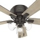 preview thumbnail 7 of 19, Hunter 52" Crestfield Low Profile Ceiling Fan with 3-Light LED Light Kit and Pull Chain - Casual, Farmhouse, Rustic