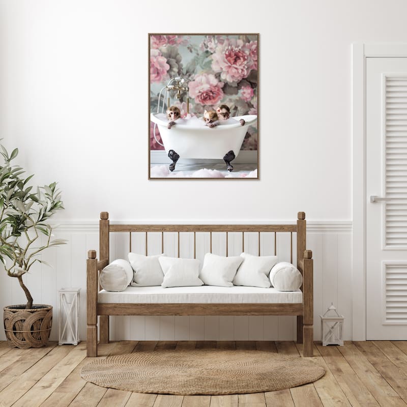 Blossom Bath by Niky Rahner Framed Canvas Wall Art