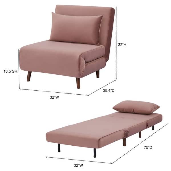 dimension image slide 1 of 9, Tustin Upholstered Convertible Lounge/ Sleeper Chair