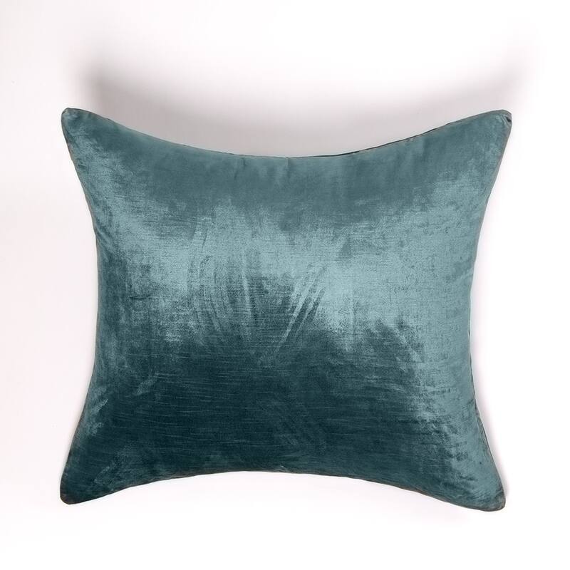 Lia Rayon Velvet Sham, Steel Blue, Euro
