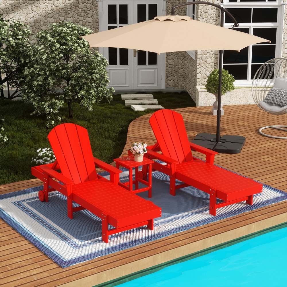 Red outdoor chaise lounge sale