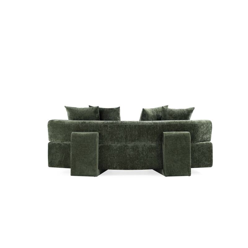 Manhattan Comfort 2 Piece Modern Verandah Chenille Multi Sofa Set