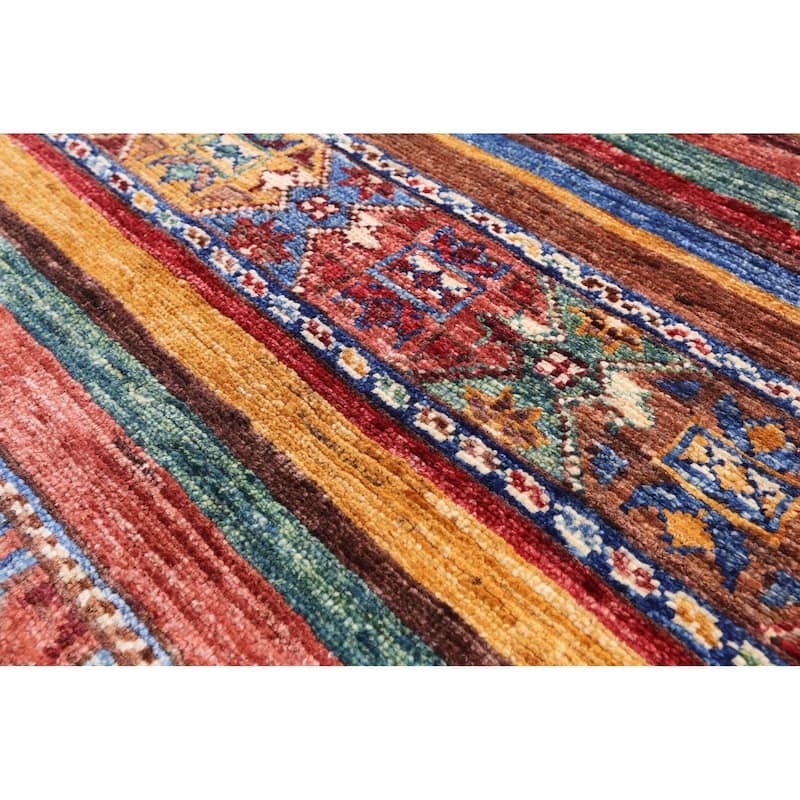 Golden Nile Khorjin Persian Gabbeh Hand Knotted Wool Rug - 2' 6" X 4' 1"