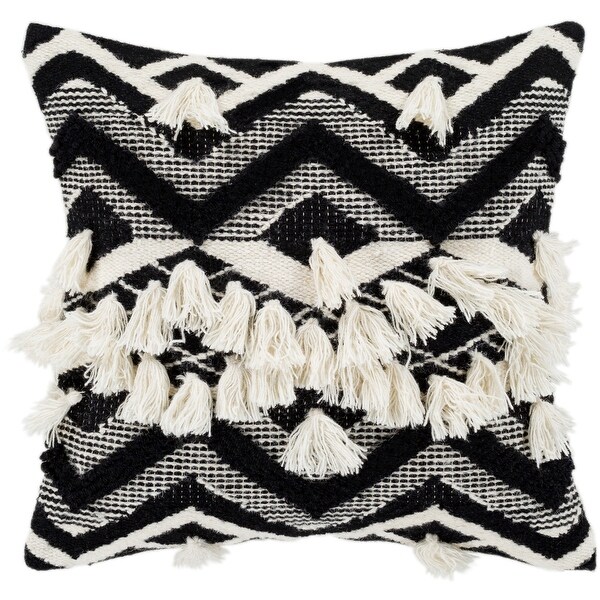 black boho pillow