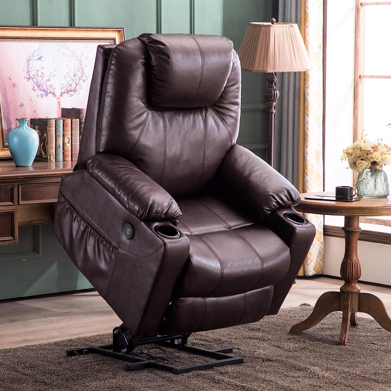 Mcombo electric power lift recliner best sale chair sofa with massage and heat