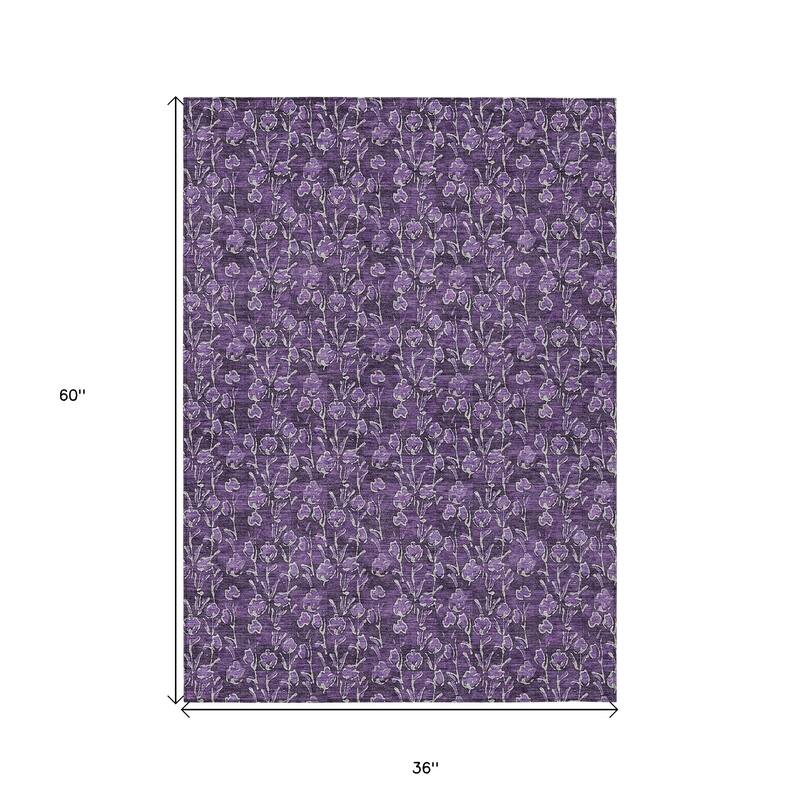 HomeRoots Floral Transitional Rectangle Outdoor Rug