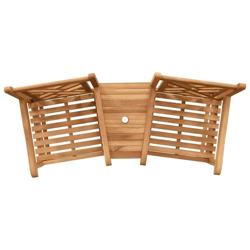 vidaXL Outdoor Chairs Brown 152 x 63 x 89 cm Solid teak wood - 59.8 x 24.8 x 35.0 in