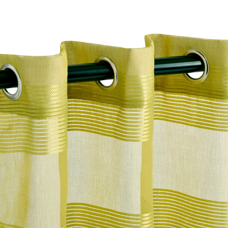 Superior Alzane Rope Sheer Grommet Curtain Panel - (Set of 2)