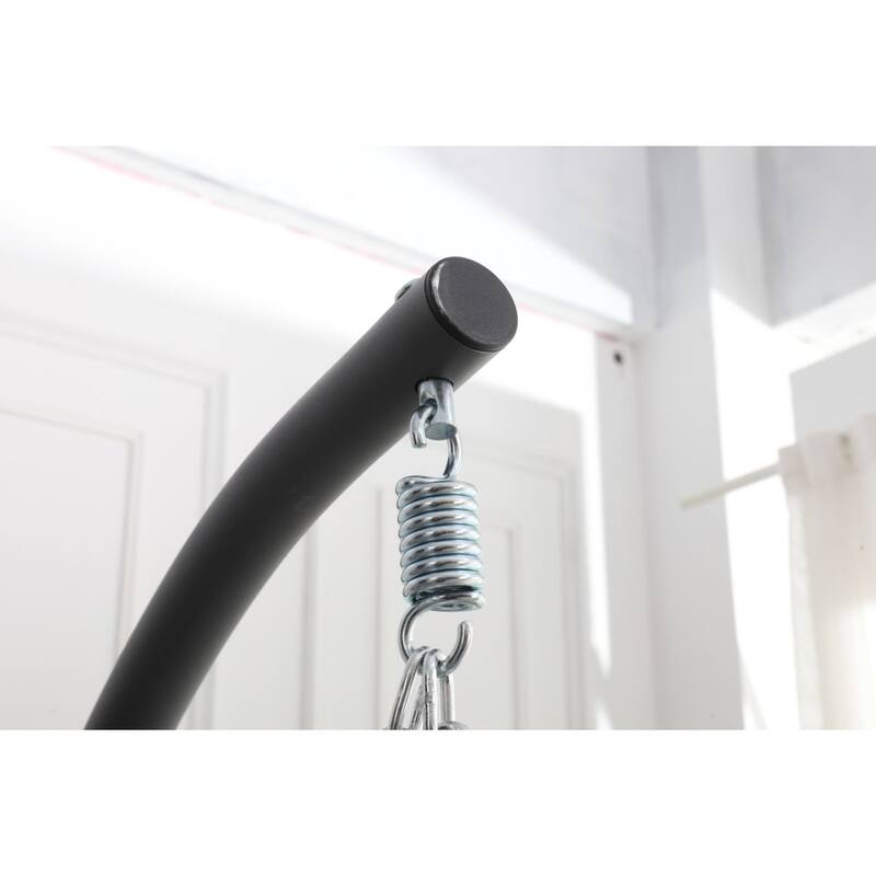 Linen Gray Egg Hanging Chair with Stand - 24.4