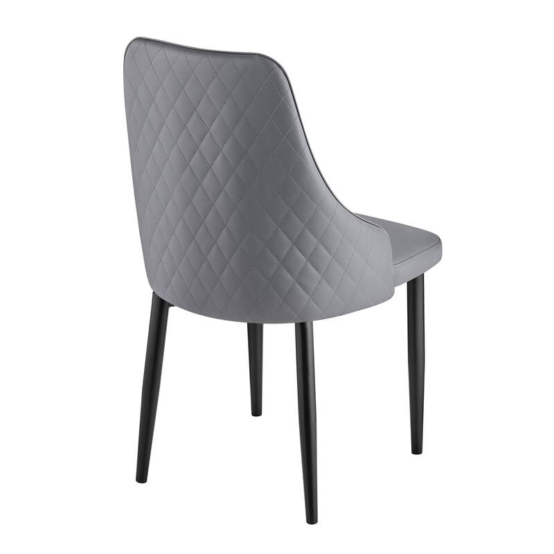 Faux Leather Upholstered Dining Chairs Set of 2 - 35.63"H x 17.72"W x 17.32"D