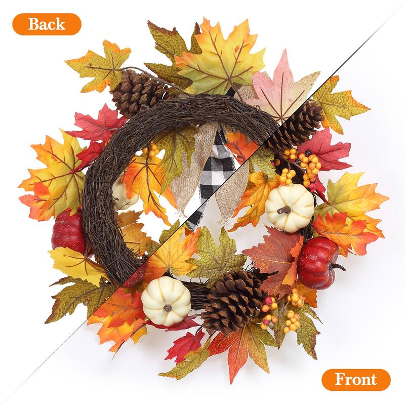 20" Fall Thanksgiving Wreath