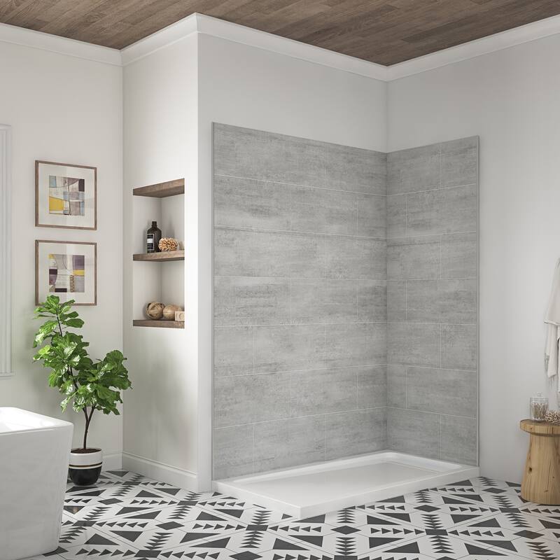 Ove Decors 15SAP-MISC60-WM Misty 59-11/16" X 32" X 80" Four Panel - Grey