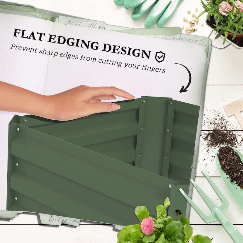Outsunny Galvanized Raised Garden Bed