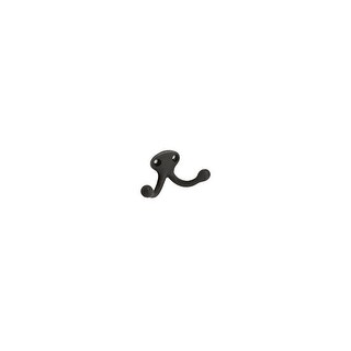 Ives Low Profile Double Cast Aluminum Wardrobe Hook with 1 3/32"