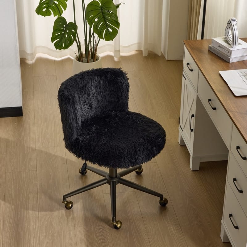 Plush Velvet Swivel Chair Antique Bronze Base With Wheels
